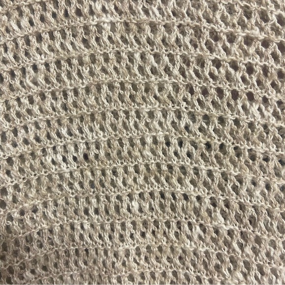 J. Jill Open Knit Tunic Sweater Size L Oatmeal Boat neck Lightweight Classic - Picture 9 of 12